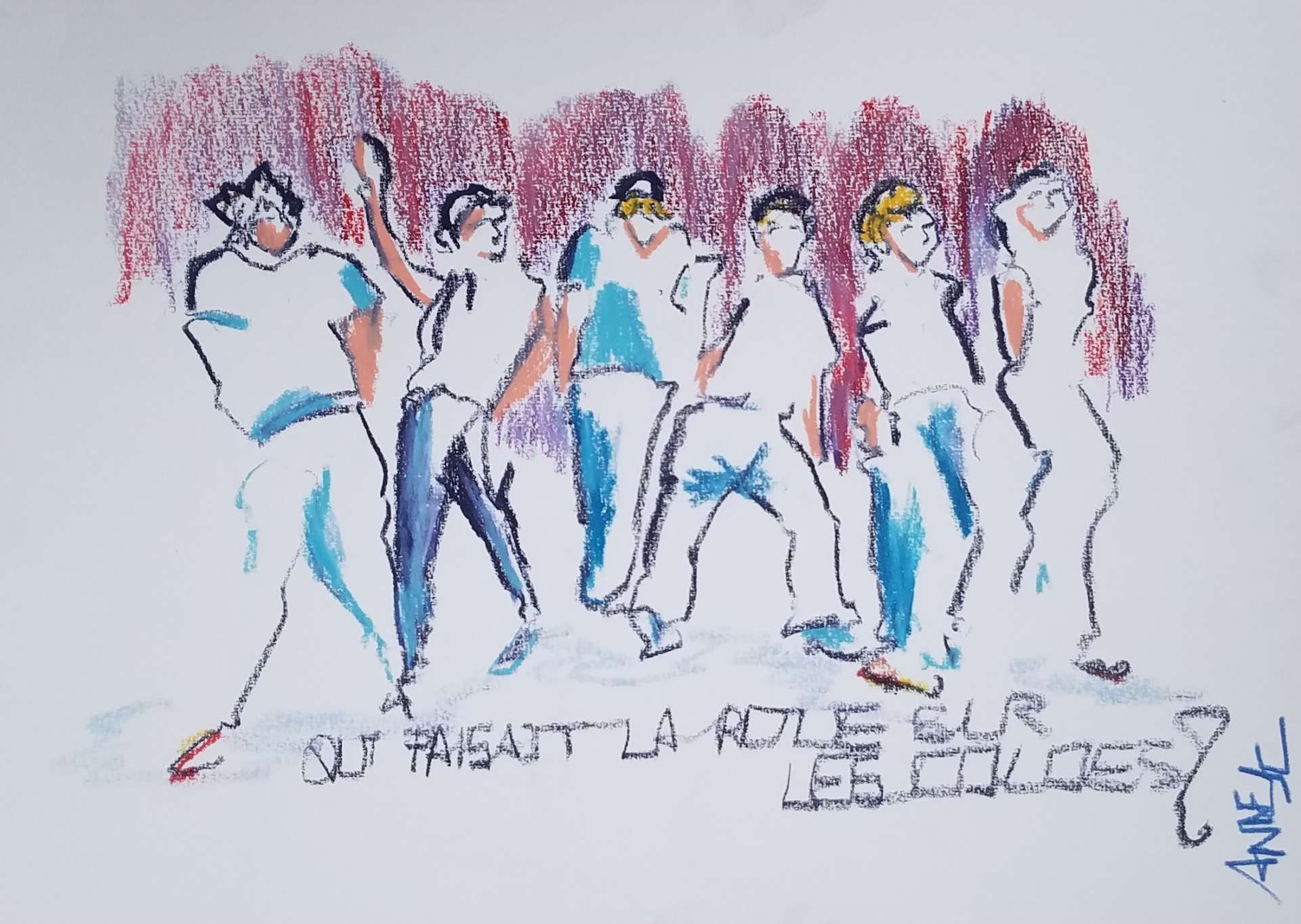 Croquis réalisé en live des participants au projet amateurs Sources